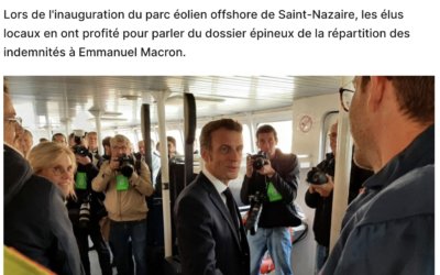 Emmanuel Macron a inauguré le premier parc éolien en mer
